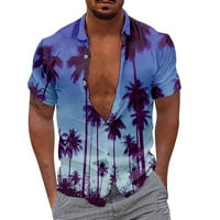 Košulje unise stil kokosovog stabla 3D digitalni tisak casual labava kreativna majica kratkih rukava