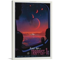 Trappist-1e Planet Hopping izlet u najbolju habsku zonu NASA plakat platna Art Print - Veličina: 40