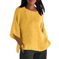 Žene T majice Labavi leto rukav Cvjetni izrez Cvjetni ispisani labavi gornji posteljina tunika Tee bluza