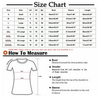 Fengqque Plus size za ženska dužina lakta labava fit bluza tiskanje bluza s kratkim rukavima majica