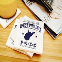 Državni ponos Zapadna Virdžinija, plava na bijeloj boji