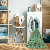 AHGLY Tvrtka mašina za pranje u zatvorenom okruglom prelaznim zmajem Zganske tepihe zelene površine,