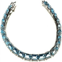 Pravi plavi Topaz drago kamenje Sterling srebrne teniske narukvice za žene, modni dizajner narukvica