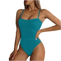 Ženska kupaći kostim za bikiniju izdubila je temmska kontrola halter kupaćih kostima sa čvrstim bojama