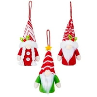 Naierhg Star Striped Hat Big nos Bijeli šampiri pletenica Braid dizajn Božić gnome LED svjetlo plišano