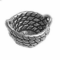 Sterling Silver 18 BO lanac 3D tkane košare bočne ručke privjeske ogrlicu