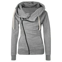 Ženski zip up hoodie jakna zimska modna casual dukserica s dugim rukavima, zbliženi toplim Y2K vrhom