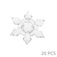 Postavi božićne snježne pahuljice Oblik Clear Crystal Dekorativni akrilni Cabochon Craft Scrapbooking
