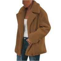 Yanhoo Žene Jesen Zimski kaput za prevelikoj kaputu za plišano jakna od runa Casual Cardigan Warm Cardigan