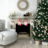 Božićne čarape pletene šešire bezsečne gnome čarape za lutke Xmas bombon poklon torba božićna drvca