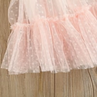 Calsunbaby haljina bez rukava bez rukava s mrežom podesivim naramenicama Little Princess ljetna ulična