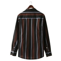 Muška labava fit majica Dugme Rever Majica Multicolor Striped Cardigan majica