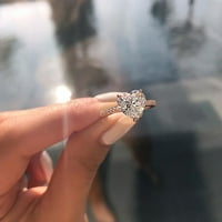 Xinqinghao Personalizirani metal Full Diamond Microinlaid cirkon ženski prsten nakit poklon srebro