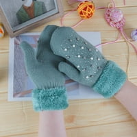 PXIAKGY rukavice za žene Flip Ženske pletene zime Držite rukavice Štampanje tkanje toplih rukavica rukavice
