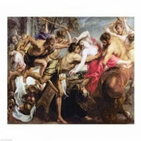Lapiths i Centaurs Poster Print Peter Paul Rubens