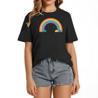 Slatka Rainbow Modni grafički majica za žene - majica s kratkim rukavima Rainbow Lover Pokloni