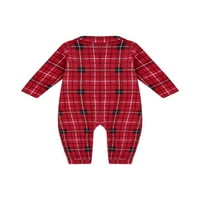 Izhanske božićne porodice podudaranje pidžama postavljeno crveno bivolo ploče Print Home odjeća za spavanje