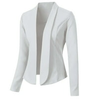 Daqian ženska radna jakna Ženska modna casual dugih rukava Mali jaknu od malog odijela ženski kaputi i jakne zazor bijele 8