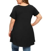 Ženski vrhovi Ženska bluza s kratkim rukavima Ležerne prilike od punog odmora V-izrez TEE ljetni bluze