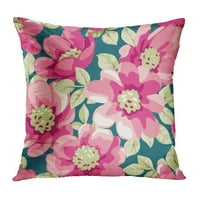 Ružičasti uzorak cvijeće Vintage Retro Sažetak natrag cvijet jastuk za jastuk
