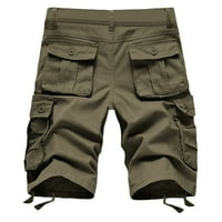 Lopecy-Sta muške plus veličine Teretne kratke hlače Multi-džepovi opuštene ljetne plažne kratke hlače