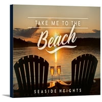 Seaside Visine, New Jersey - Vodite me na sentiment na plaži - Sunset View - Lantern Press Photography