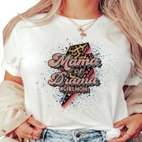 Sanviglor Ladies majica Pismo Ispis majica Mama Ljetni vrhovi Prozračni tee odmor Tunic Bluze Style