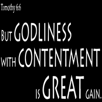 Timothy 6: - Ali pobožnost sa zadovoljstvom | Vinil naljepnica za naljepnicu - mala - bijela