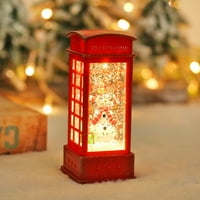 Božićni štand sa svijetu uljem fenjera, vrtlog voda blistavo baterijsko uređeno baterijski ukras sa tajmerom za božićni stolni prostor u središtu kućnog dekoracija