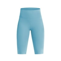 Joga hlače za ženske vježbe gamaše visokog struka čvrsto elastična čvrsta boja Dužina koljena opuštena