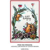 Dizajn ružičaste boje Love Mouse Jasan pečat