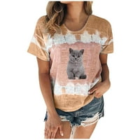 Košulje za žene Vintage Grafički tinejdžeri TEes TOPS Clearence Prodaja Žene Ljesto seksi gradijent