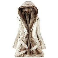 Wofeydo zimski kaputi za žene, dame kaput Ženske zimske tople guste duge jakne s kapuljačom, zimska
