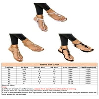 Woobling ženske ravne sandale ljetne tange cipele sandale za gležnjeve sandale otvorene nožne zabave