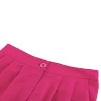 Amiliee ženske casual labave hlače od pune boje visokih struka Multi-džepovi ulične hlače
