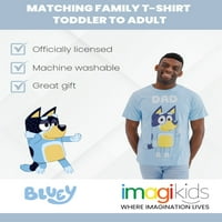 Bluey Tata Muška podudarajući porodičnu majicu za odrasle