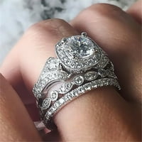 Lroplie prstenovi za žene Djevojke postavljene cirkonije vjenčani band angažiranje nakita pokloni prstena