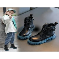 Avamo Djeca Vodootporna kratki čizmi čipke up borbene čizme na otvorenom Comfort Okrugli nožni cipele