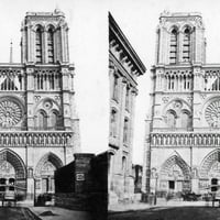 Pariz: Notre Dame, C1860. Katedrala Nnotre Dame u Parizu, Francuska; Fotografirao C1860, tokom restauracije