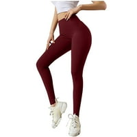 Yubnlvae ženske joge hlače modne dame čisto podizanje boja elastične fitness trčanje joga hlače hlače za žene