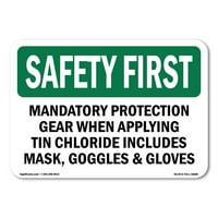 Sigurnost Prvi znak - Obavezna zaštitna oprema prilikom primjene
