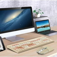 Urbana punjiva bežična tastatura i miš, kvenstvo za mlijeko Punoj veličini 2. GHZ i Bluetooth šarene