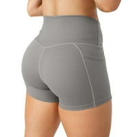 SHPWFBBE Hlače za žene vježbanje kratke hlače Žene Casual Solid Wodne sportske kratke hlače Yoga struk