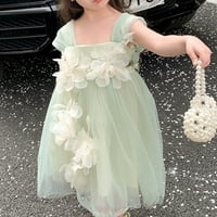 Vedolay Princess Haljina Djevojke za djecu s kratkim rukavima, zelena 6- godina