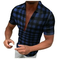 Muška majica Grafička proljeća Ljeto brušenje Plaing Buckle rever s kratkim rukavima Majice za muškarce