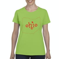 Arti - Ženska majica kratki rukav - Mapa Ohio