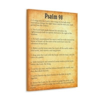 Zidovi pisma Psalm Poglavlje Zlatna Biblija platna Christian Wall Art Spremna za objedovanje bez umeta