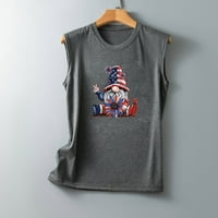 4. jula ženske bluze labave ležerne patriotske grafičke majice grafike kralježnice bez rukava bez rukava