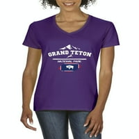 Normalno je dosadno - Ženska majica s kratkim rukavima V-izrez, do žena Veličina 3XL - Grand Teton National