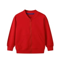 Pedort Baby Boy Jacket casual dugih rukava puni zip jaknu crvena, 90
